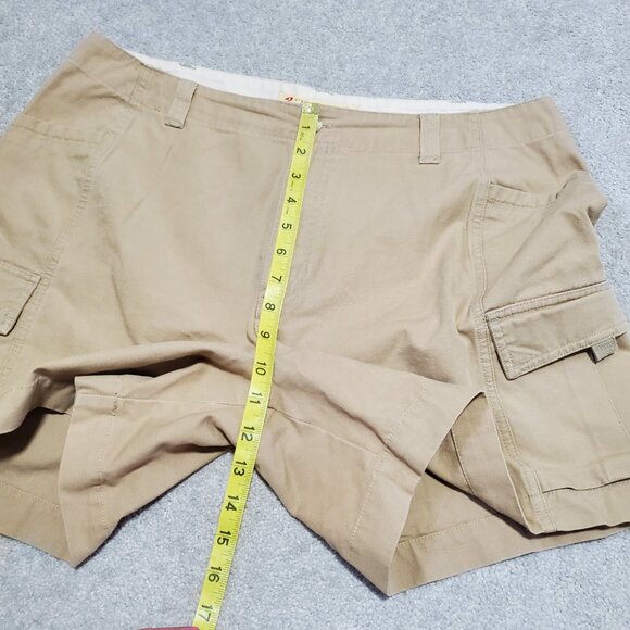 VINTAGE Sportif USA 2004 Organic Cotton Cargo Shorts 5" HR Y2K Safari Women's 12 - Picture 13 of 15